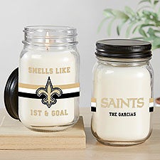 NFL New Orleans Saints Personalized Farmhouse Candle Jar - 50141