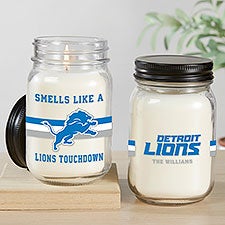 NFL Detroit Lions Personalized Farmhouse Candle Jar - 50149