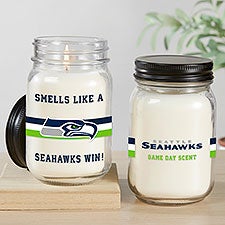 NFL Seattle Seahawks Personalized Farmhouse Candle Jar - 50157