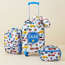 Rescue Vehicles Personalized Kids Rolling Luggage Bag Set - 50183