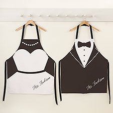 Bride  Groom Personalized Full Color Apron - 50197