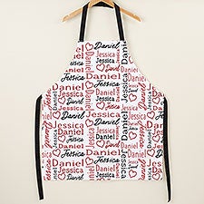 Repeating Name Heart Personalized Full Color Apron - 50203