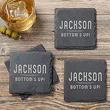 Classic Man Engraved Slate Coaster Set - 50276