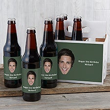 Photo Face Cutout Personalized Beer Bottle Labels  Beer Carrier - 50296