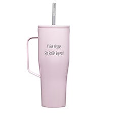 Engraved Corkcicle 30oz Cold Cup with Handle in Powder Pink     - 50326