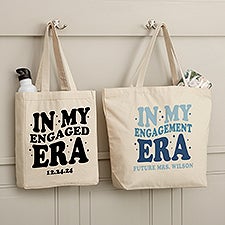 In My Engaged Era Personalized Canvas Tote Bags - 50400