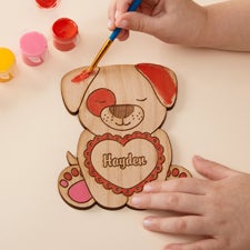 Valentines Day Personalized Wooden Paintable Toy - 50528