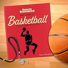 Sports Illustrated: The Story of Basketball Personalized Leather Book - 50574D