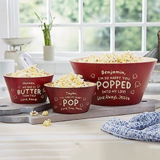 Pop Of Love Personalized Bamboo Red Bowls - 50590