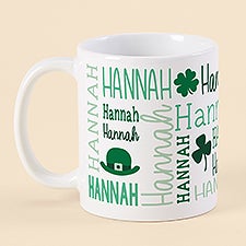 Clover Repeating Name Personalized Coffee Mug - 50678