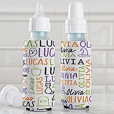 Halloween Repeating Name Personalized Baby Bottle Sleeve  - 50771