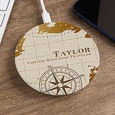 Compass Inspired Personalized Wireless Charging Pad  - 50783