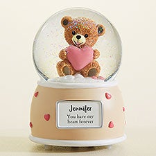 Romantic Teddy Bear Personalized Snow Globe  - 50913