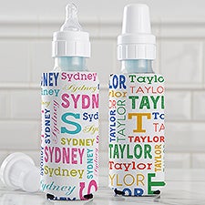 Trendy Repeating Name Personalized Baby Bottle Sleeve - 50916