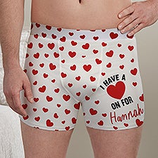 Heart On For Personalized Romantic Boxer Shorts  - 50923