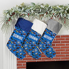 Hot Wheels™ Car Pattern Personalized Christmas Stocking - 51204