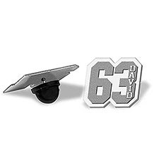 Personalized Sports Name  Number Pin - 51210D