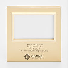 Custom Retirement Gold Uptown 4x6 Logo Picture Frame - 51268