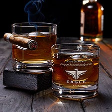 Custom Retirement Logo Cigar Glasses - 51286