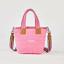 Embroidered Shiraleah Quilted Mini Tote in Pink   - 51302