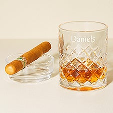 Classic Celebrations Personalized Whiskey Glass Ashtray Set - 51381