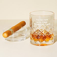 Write Your Own Personalized Whiskey Glass Ashtray Set - 51382