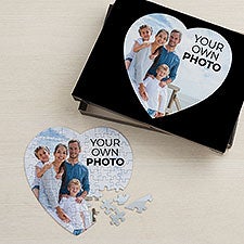 Your Own Photo Personalized Mini Heart Photo Puzzle - 51430