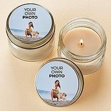 Your Own Photo Personalized Mason Jar Candle Favors - 51466