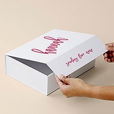 Trendy Script Personalized Keepsake Memory Box - 51502