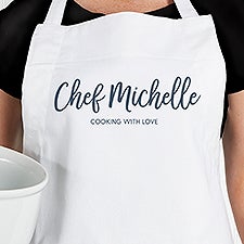 Seasonally Script Personalized Apron  Potholder - 51525