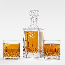 Engraved Logo Pineapple Cut Crystal Decanter - 51621