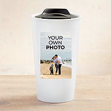 Your Own Photo Personalized 12 oz. Double-Walled Ceramic Travel Mug - 51642