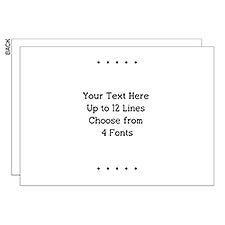 Write Your Own Personalized Flat Card - 51706