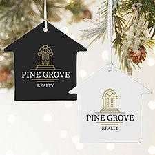 Real Estate Logo Double Sided House Ornament - 51769