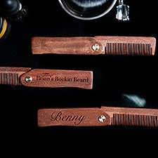 Personalized Folding Beard Comb - 51788D