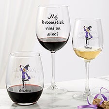 philoSophies Personalized Halloween Wine Glasses  - 51797