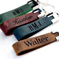 Personalized Leather Keychain - 51804D