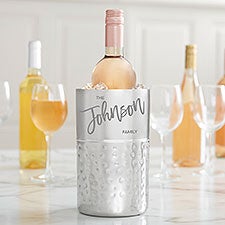 Bold Family Name Personalized Wine Chiller  - 51807