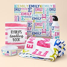 Trendy Repeating Name Personalized Girls Gift Set - 51835