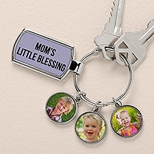 Write Your Own Personalized Photo Charm Keychain - 51874