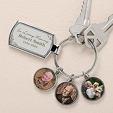 In Loving Memory Personalized Photo Charm Keychain - 51875