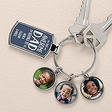 This Awesome Dad Belongs To Personalized Photo Charm Keychain - 51878