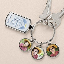 Guardian Angel Personalized Photo Charm Keychain - 51881