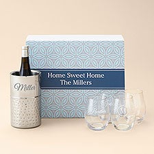 Personalized Wine Glass  Chiller Gift Set - Classic Celebrations - 51956