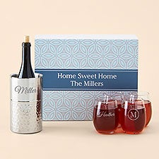 Personalized Wine Glass  Chiller Gift Set - Classic Celebrations - 51956