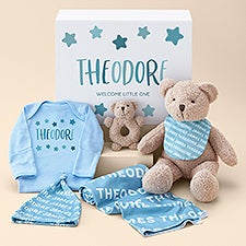 Personalized Baby Boy Gift Set - Hi Little One  - 51987