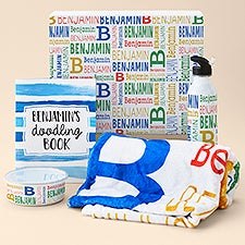 Trendy Repeating Name Boys Gift Set - 51992