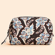 Vera Bradley Embroidered Cosmetic Bag-Calyx+Quill Black - 52045