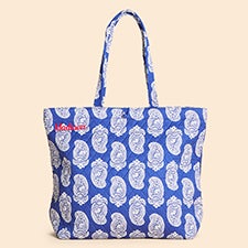 Vera Bradley Embroidered Iconic Paisley Original Tote-Deep Ultramarine - 52048