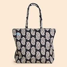 Vera Bradley Embroidered Iconic Paisley Original Tote-Moonless Night - 52052